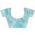 teal embroidered saree with unstitched blouse piece