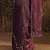 purple floral embellished tissue saree with unstitched blouse piece