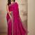 magenta floral zari embroidered saree with zari embellished border and a blouse piece
