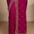 magenta floral zari embroidered saree with zari embellished border and a blouse piece
