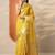 yellow woven design saree with unstitched blouse piece