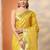 yellow woven design saree with unstitched blouse piece