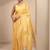 gold geometric embellished saree with unstitched blouse piece