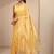 gold geometric embellished saree with unstitched blouse piece