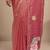 pink embellished saree with unstitched blouse piece
