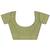 green embellished saree with unstitched blouse piece