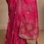 magenta ethnic motif woven design saree with a blouse piece
