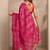 magenta ethnic motif woven design saree with a blouse piece