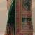 green printed saree with unstitched blouse piece