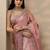 pink woven design banarasi silk blend saree with unstitched blouse piece