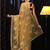 gold butter yellow floral embellished net saree