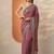 purple embroidered saree with unstitched blouse piece