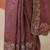 purple embroidered saree with unstitched blouse piece