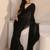 black beads and stones tissue saree