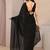 black beads and stones tissue saree