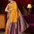 yellow woven design zari satin saree