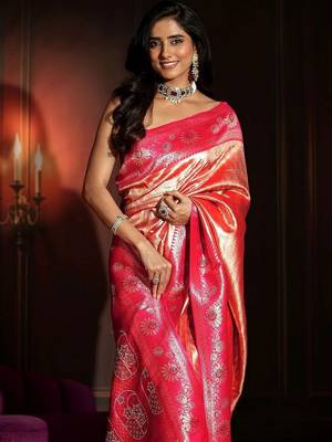 woven design silk blend saree 2