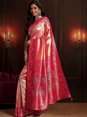 woven design silk blend saree 3