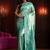 teal woven design silk blend saree