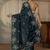 teal embellished embroidered satin saree