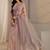lavender embroidered organza saree