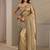 gold beads and stones tissue saree