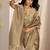 gold beads and stones tissue saree