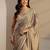 taupe embellished beads and stones satin saree