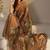 bronze beads and stones tissue saree