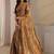 bronze beads and stones tissue saree