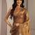 bronze beads and stones tissue saree