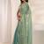 teal beads and stones tissue saree