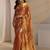 gold woven design zari tissue saree