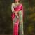 pink ethnic motifs zari satin heavy work saree