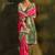 pink ethnic motifs zari satin heavy work saree
