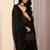 black beads and stones tissue saree