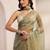 sea green embroidered tissue saree