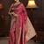 magenta floral zari brocade saree