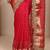 red woven design zari silk blend saree