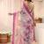off white floral georgette saree