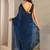 blue embroidered tissue saree