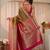olive woven design zari silk blend saree
