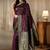 purple banarasi silk blend saree