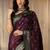 purple banarasi silk blend saree