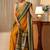 yellow kanjeevaram silk blend saree