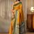 yellow kanjeevaram silk blend saree