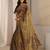 gold floral beads and stones tissue saree