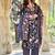 Women's Cotton Floral Printed Anarkali Kurta Palazzo Set with Dupatta 
