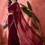 Women Maroon Georgette Solid Saree with Stitched Blouse