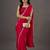 Pink Georgette saree with stitched blouse 